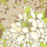 Apple tree floral background