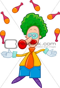 clown juggler cartoon