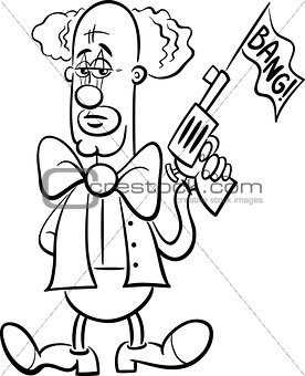 clown coloring page