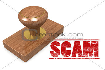 Scam wooded seal stamp