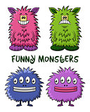 Cartoon Monsters Set