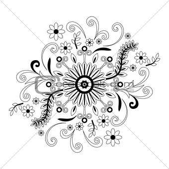 Abstract Floral Pattern, Contour