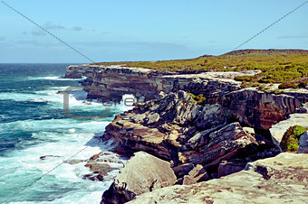 Rugged coastal cliffs of Cape Solander, NSW