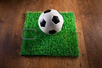 Soccer turf on hardwood floor