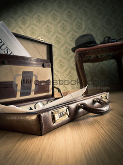 Vintage businessman briefcase