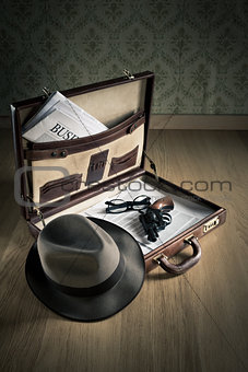 Detective's vintage briefcase