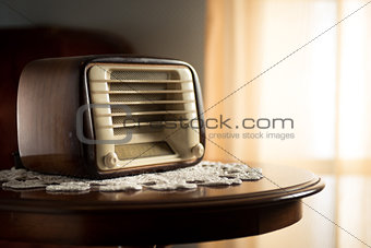 Vintage radio in the living room