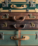 Colorful vintage suitcases