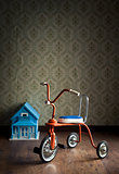 Vintage colorful tricycle
