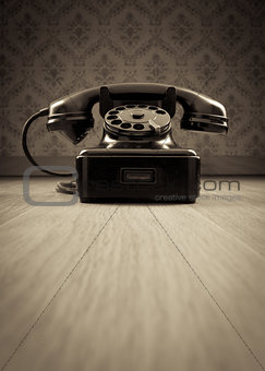 Black 1950s phone