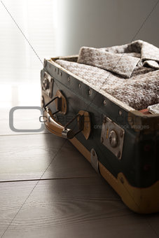 Packing a vintage suitcase