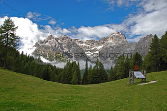 Valley Of The Dolomite Mountains in Italy