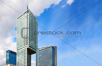 Modern skyscrapers and blue sky