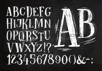 Pencil font alphabet