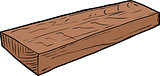 Illustration of Single Cut Wood Piece