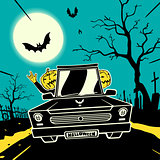 Halloween Cartoon Vector Illustration