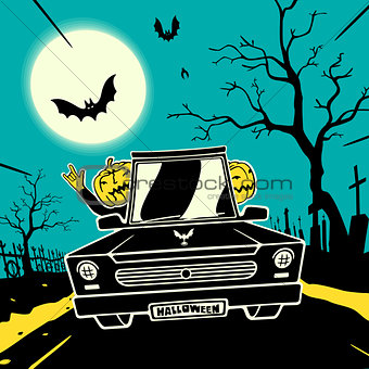 Halloween Cartoon Vector Illustration