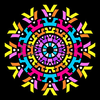 Colorful vector abstract mandala