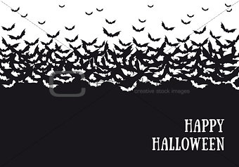 Halloween bats background, vector