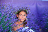 Young girl in the lavander fields