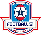 Houston American Football 51 Stars Crest Retro