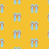 Slippers, seamless pattern on yellow background