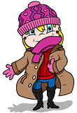 Girl in Winter Clothes