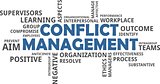 word cloud - conflict management