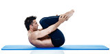 man fitness pilates exercices isolated