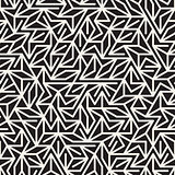 Vector Seamless Black and White Irregular Lines Grid Pattern