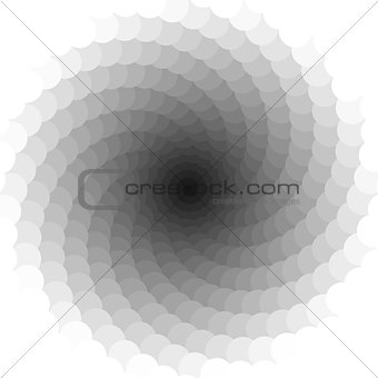 Vector Spiral Circles Swirl Abstract Round Optical Illusion