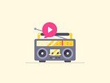 Boombox stereo icon.