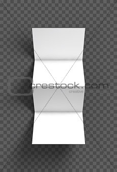 Trifold mockup on transparent background. Vector Illustration.