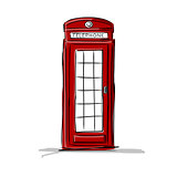 London phone box, sketch for your design