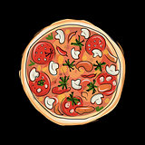Pizza, sketch for your design