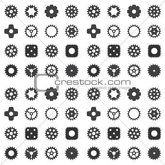 Machine Gear Wheel Cogwheel seamless pattern. Vector illustratio