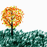 Autumn Tree Background Vector Illustration