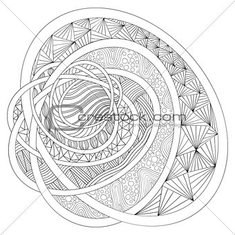 Decorative drawing. Zentangle