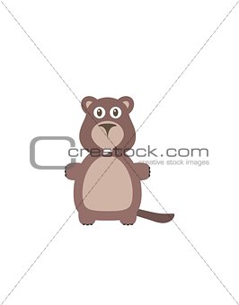 Funny beaver character