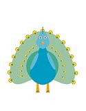 Funny peacock character