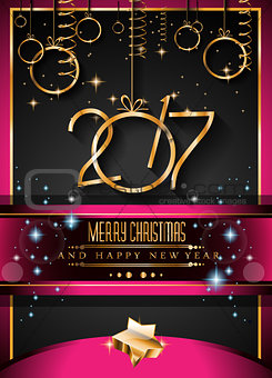 2017 Happy New Year Background for your Seasonal Flyers 