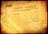 Grunge background with texture old paper and vintage post card