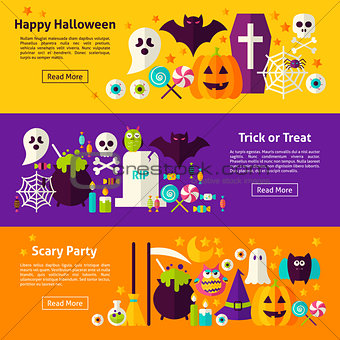 Halloween Web Horizontal Banners