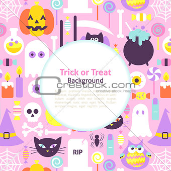 Halloween Trick or Treat Trendy Background