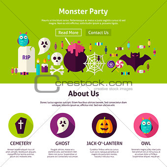 Monster Party Web Design Template