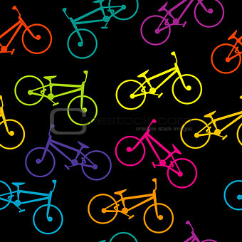 Bicycle colorful seamless