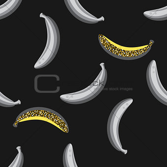 Banana fruit seamless pattern.