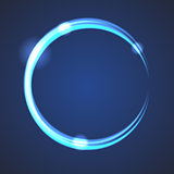 Glow effect eclipse circle vector.