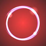 Glow effect eclipse circle vector.