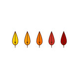 Vector autumn leaves icons